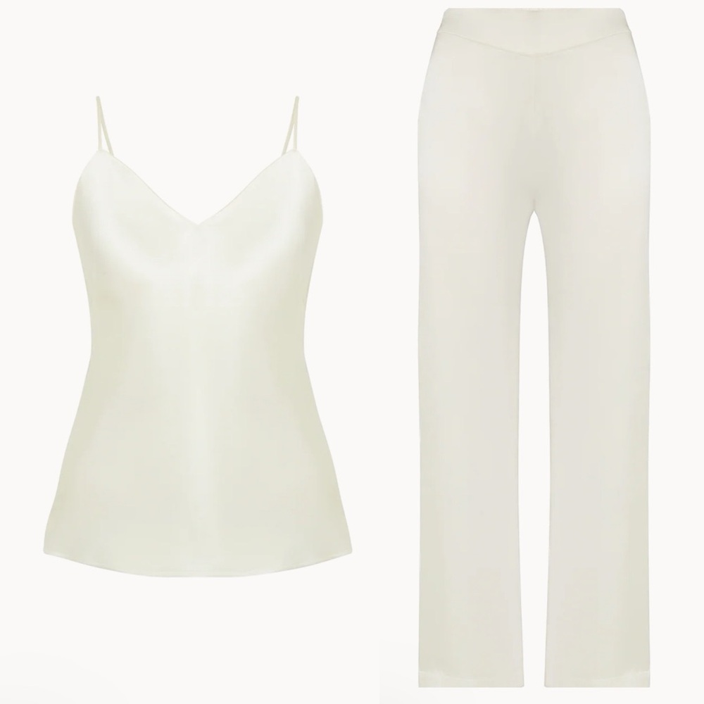 Brand New- SIMONE PÉRÈLE Paris Love Me Silk Top & Pants in Ivory 🕊️✨